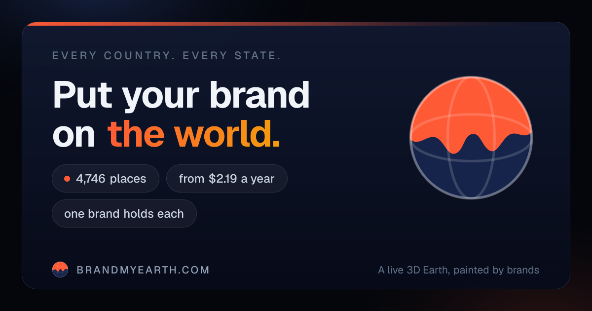 I followed the X trend of selling ad space on your own stuff, except I did the entire planet